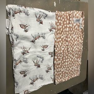 Pottery Barn Kids Disney Bambi Lot: x2 Swaddles And x2 Crib sheets